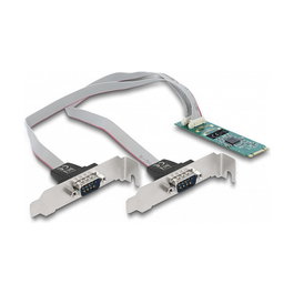 DeLOCK Tarjeta M.2 a 2 x RS-232 DB9 Serial PCIe, con Bracket Estándar y Low Profile, para Windows Server 2016/2019