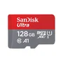 SanDisk Tarjeta de Memoria Ultra microSDXC 128 GB Clase 10 UHS-I A1 (100 MB/s) Con Adaptador SD - Rojo/Gris