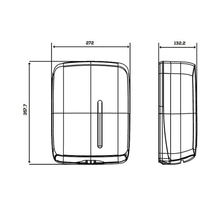 Jofel Dispensador de Toallas Zig-Zag Timeless Negro ABS Reciclado Capacidad 600 Toallas