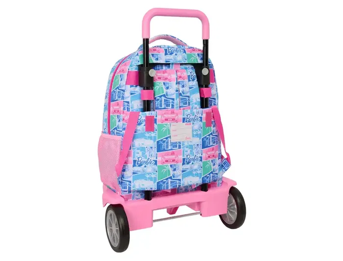 Safta Mochila Escolar Grande con Ruedas Compact Evolution Extraíble Barbie 450x330x220 mm