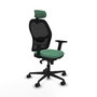 PIQUERAS Y CRESPO Silla de oficina Jorquera con mecanismo Sincro, verde esmeralda y negro