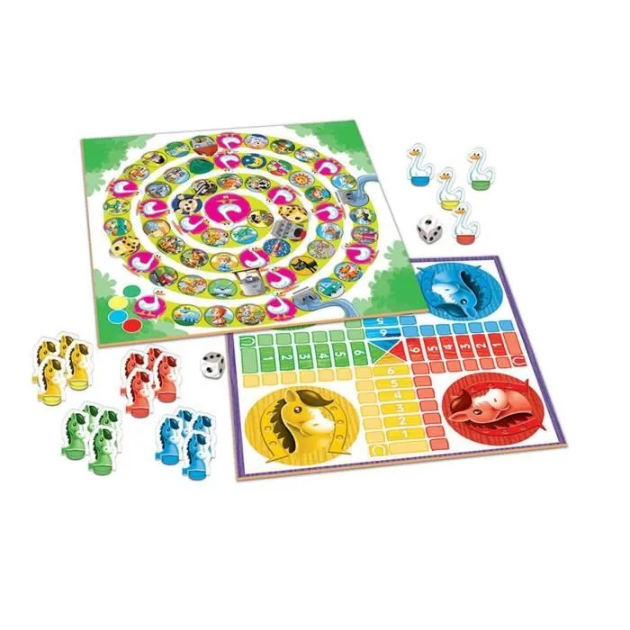 Educa Maleta 2 Juegos de Mesa Clásicos en 1: Parchís y La Oca Portátil, Niños y Niñas, A partir de 3 Años