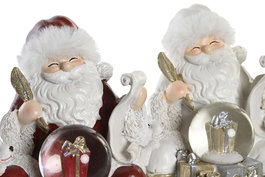 DKD Home Decor Figura Navidad Moderna Resina Bola 12 x 14 x 14 cm (2 Unidades)