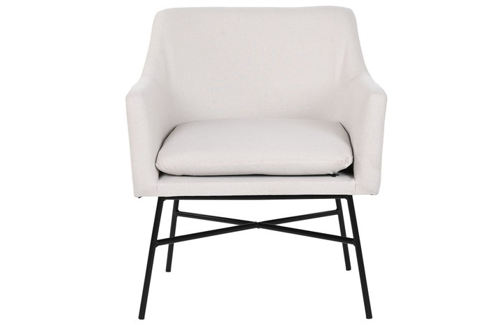DKD Home Decor Sillón de Poliéster y Metal Greige