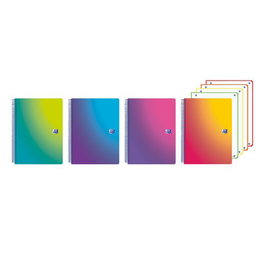 Bloc Oxford School Eu.Book 4 Gradient Micro.Tapa Pp A5+ 120H Cuadric.5X5 90G Surtido (4 Col.) (Set de 5)