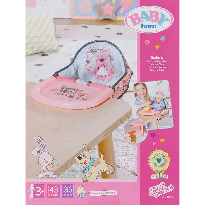 Baby Born Asiento de Mesa para Muñeca Accesorio Bebé a partir de 3 Años