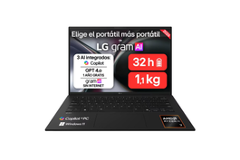 LG Gram 14Z95U Portátil 14" Ryzen AI 7 450, 32GB RAM, 512GB SSD, IPS 1920x1200, Windows 11 Home