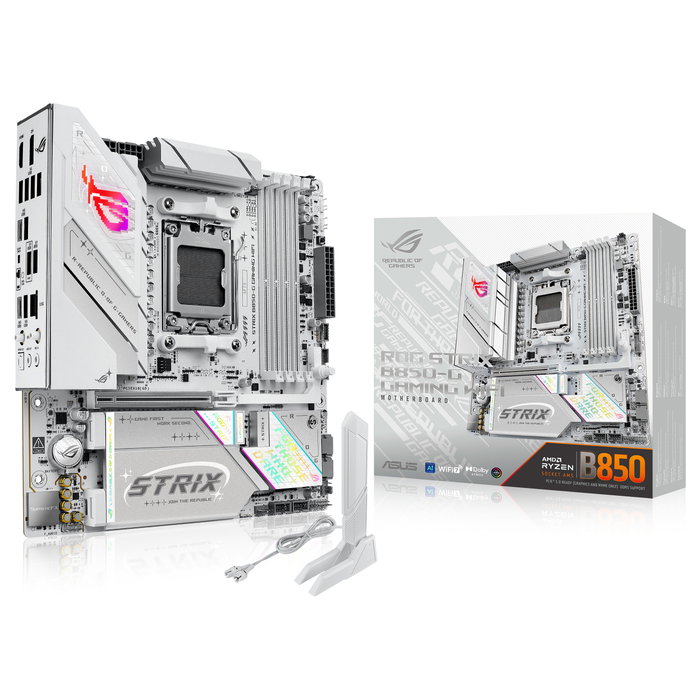 ASUS ROG STRIX B850-G GAMING WiFi Placa Base AMD B850, Zócalo AM5, DDR5, micro ATX, WiFi 7, Bluetooth 5.4 ASUS ROG STRIX B850-G GAMING WiFi Placa Base AMD B850, Zócalo AM5, DDR5, micro ATX, WiFi 7, Bluetooth 5.4