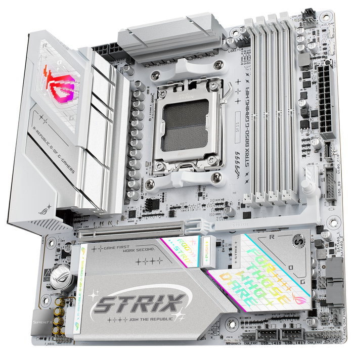 ASUS ROG STRIX B850-G GAMING WiFi Placa Base AMD B850, Zócalo AM5, DDR5, micro ATX, WiFi 7, Bluetooth 5.4 ASUS ROG STRIX B850-G GAMING WiFi Placa Base AMD B850, Zócalo AM5, DDR5, micro ATX, WiFi 7, Bluetooth 5.4