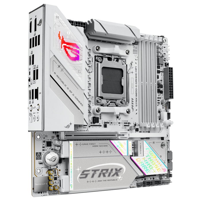 ASUS ROG STRIX B850-G GAMING WiFi Placa Base AMD B850, Zócalo AM5, DDR5, micro ATX, WiFi 7, Bluetooth 5.4 ASUS ROG STRIX B850-G GAMING WiFi Placa Base AMD B850, Zócalo AM5, DDR5, micro ATX, WiFi 7, Bluetooth 5.4
