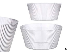 Leknes Bol Rayas Transparente 4 L 25 x 12 x 25 cm (Set de 12)