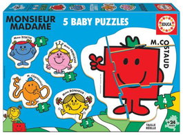 EDUCA BORRAS Baby Puzzles Monsieur Madame