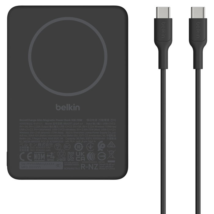 Belkin BoostCharge Slim 10.000 mAh Magnético Negro