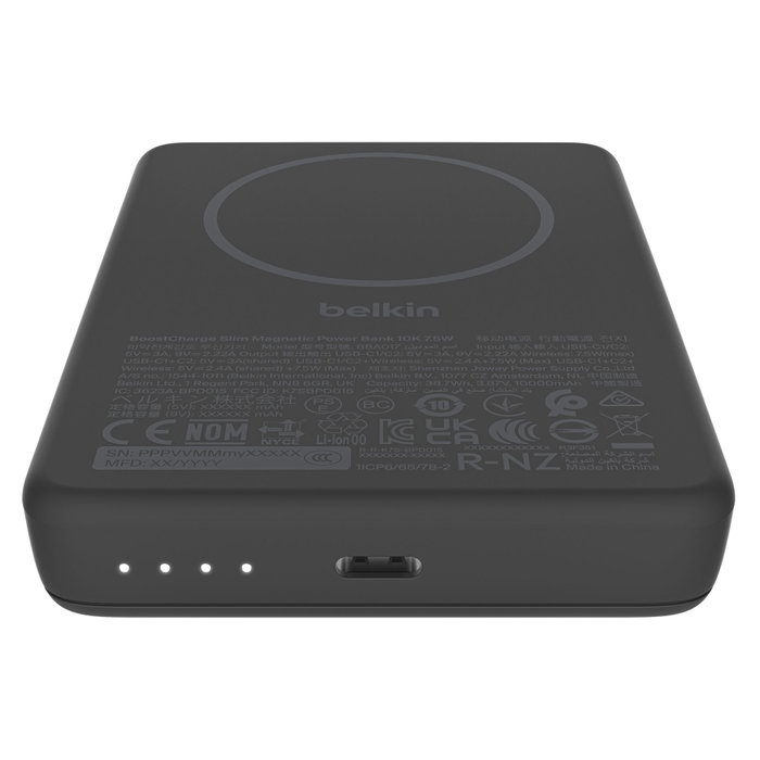 Belkin BoostCharge Slim 10.000 mAh Magnético Negro