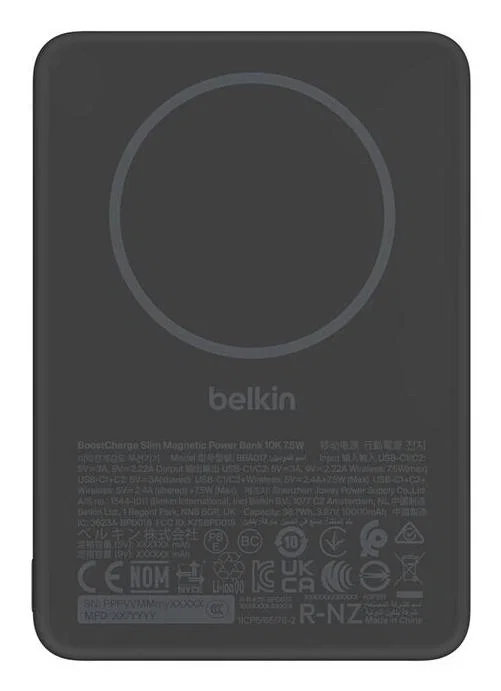 Belkin BoostCharge Slim 10.000 mAh Magnético Negro