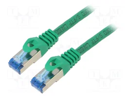 LANBERG Patch cord S/FTP Cat 6a RJ45 1m verde