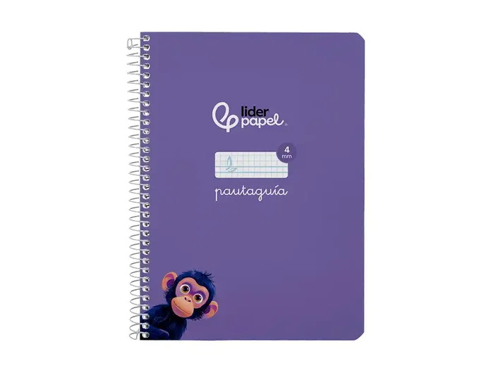 Liderpapel Cuaderno Espiral Pautaguía A5 Cuadro 4mm Lila Liderpapel Cuaderno Espiral Pautaguía A5 Cuadro 4mm Lila
