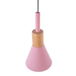Lámpara Colgante Talisay de Estilo Nórdico Industrial con Acabado en Acero y Madera