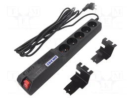 HSK DATA Regleta de alimentación ACAR 504WF RACK con 5 tomas y 5m de cable