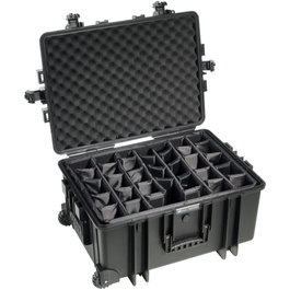 B&W Outdoor Case Type 6800 con sistema de divisores, negro