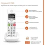 Gigaset E290 Duo Blanco Teléfono fijo con teclado grande, pantalla retroiluminada y Audio Boost