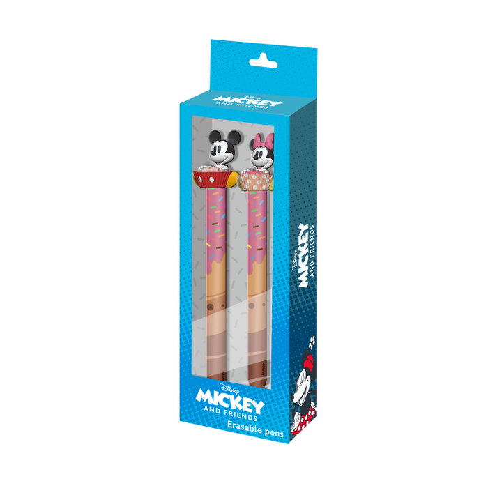 Karactermania Disney Mickey y Minnie Mix Pack de 2 Bolígrafos de Gel Borrables, Multicolor Karactermania Disney Mickey y Minnie Mix Pack de 2 Bolígrafos de Gel Borrables, Multicolor