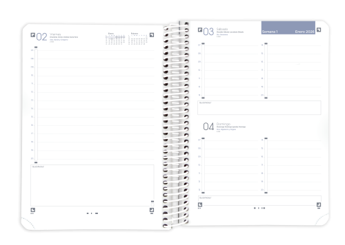 Oxford Agenda Anual Live&Go Espiral A5 320H Dp C-Surtidos Vivos 2026