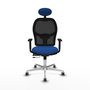 PIQUERAS Y CRESPO Silla de oficina Jorquera Azul/Negro con mecanismo Sincro/Traslack