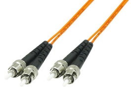 MicroConnect Cable de Fibra Óptica ST-ST Multimodo OM1 Naranja Duplex 2m