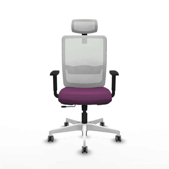 PIQUERAS Y CRESPO Silla de oficina Haches con mecanismo Sincro/Traslack Morado y Blanco PIQUERAS Y CRESPO Silla de oficina Haches con mecanismo Sincro/Traslack Morado y Blanco