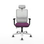 PIQUERAS Y CRESPO Silla de oficina Haches con mecanismo Sincro/Traslack Morado y Blanco