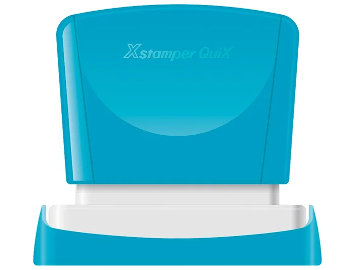 X'stamper Sello Quix Personalizable Color Azul Medidas 16x48 mm Q-11