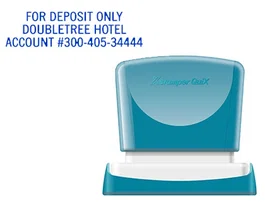 X'stamper Sello Quix Personalizable Color Azul Medidas 16x48 mm Q-11