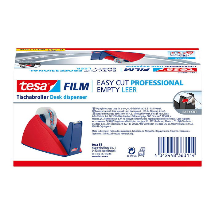 Tesa Portarollos Easy Cut Rojo / Azul para Rollos de 33 m Tesa Portarollos Easy Cut Rojo / Azul para Rollos de 33 m
