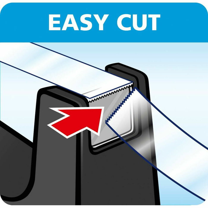 Tesa Portarrollos Easy Cut Rojo / Azul para rollos de 33 m