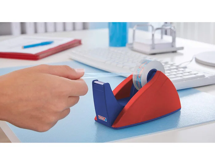 Tesa Portarrollos Easy Cut Rojo / Azul para rollos de 33 m