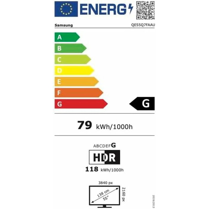 Samsung Q7F QE55Q7FAAU Smart TV QLED 55 pulgadas 4K Ultra HD Negro