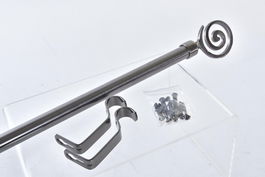 DKD Home Decor Barra Cortina Gris Oscuro Metal Extensible 160-300 cm (4 Unidades)