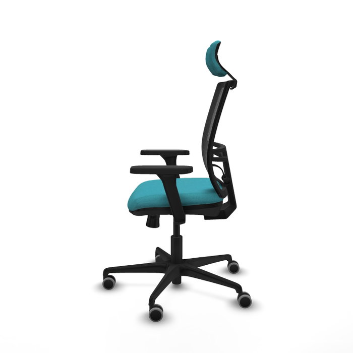 PIQUERAS Y CRESPO Silla de oficina Yunquera con mecanismo Sincro/Traslack, Turquesa y Negro PIQUERAS Y CRESPO Silla de oficina Yunquera con mecanismo Sincro/Traslack, Turquesa y Negro