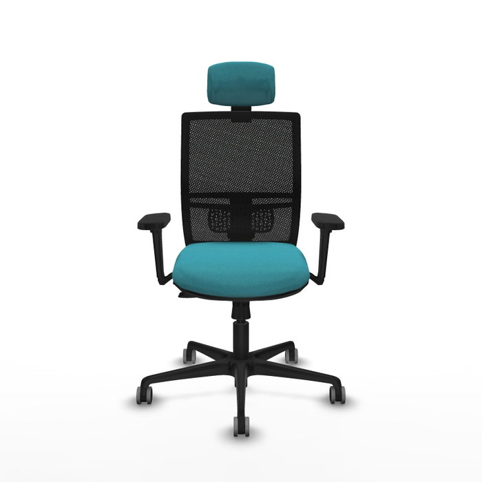 PIQUERAS Y CRESPO Silla de oficina Yunquera con mecanismo Sincro/Traslack, Turquesa y Negro PIQUERAS Y CRESPO Silla de oficina Yunquera con mecanismo Sincro/Traslack, Turquesa y Negro