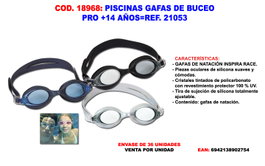 Finstock Gafas de Buceo Pro +14 Años