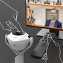 j5create Cámara web JVU368 de 360° con altavoz y tecnología de IA, Blanco