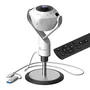 j5create Cámara web JVU368 de 360° con altavoz y tecnología de IA, Blanco