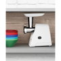 Bosch MFW2514W SmartPower Picadora de Carne Blanco, 1500 W, 1,7 kg/min, 2 Rejillas, Rallador y Cortador