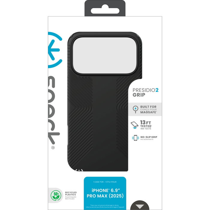 Speck Presidio2 Grip MagSafe Case para iPhone 17 Pro Max Black/Grey/White