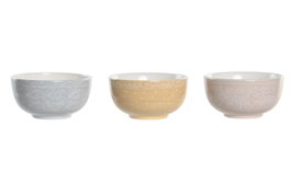 DKD Home Decor Set de 6 Cuencos Bandana Pastel Surtidos