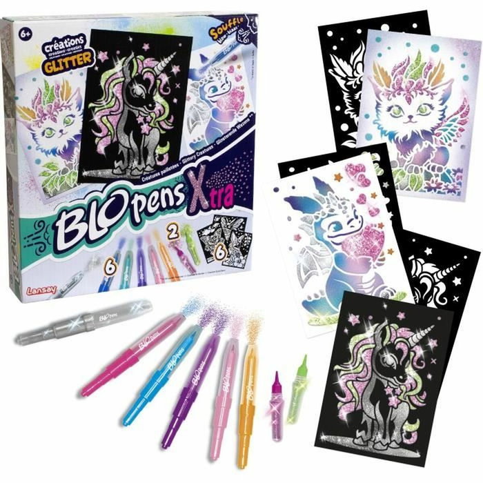 Lansay Blopens Criaturas brillantes con 6 plantillas