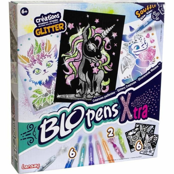 Lansay Blopens Criaturas brillantes con 6 plantillas