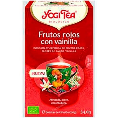 YOGI TEA Frutos rojos con vainilla 17 bolsitas