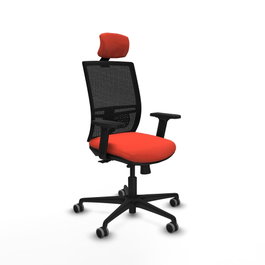 PIQUERAS Y CRESPO Silla de oficina Yunquera Naranja oscuro y Negro